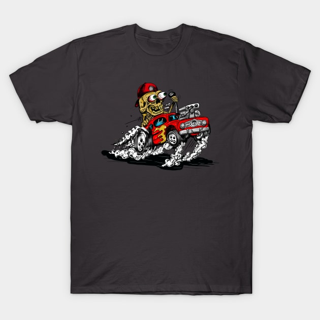 Coffin Dodger Hot Rod Racer T-Shirt by silentrob668